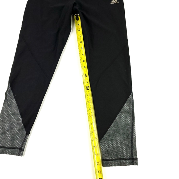 Adidas Womens Black Gray Capri Leggings SzM - Picture 8 of 9